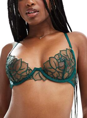 Bluebella 女士 文胸 Laurel wired 刺绣蕾丝绿色文胸