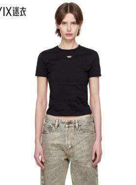 Diesel迪赛 女款黑色 T-Uncutie-Long-D T 恤  迷衣时尚