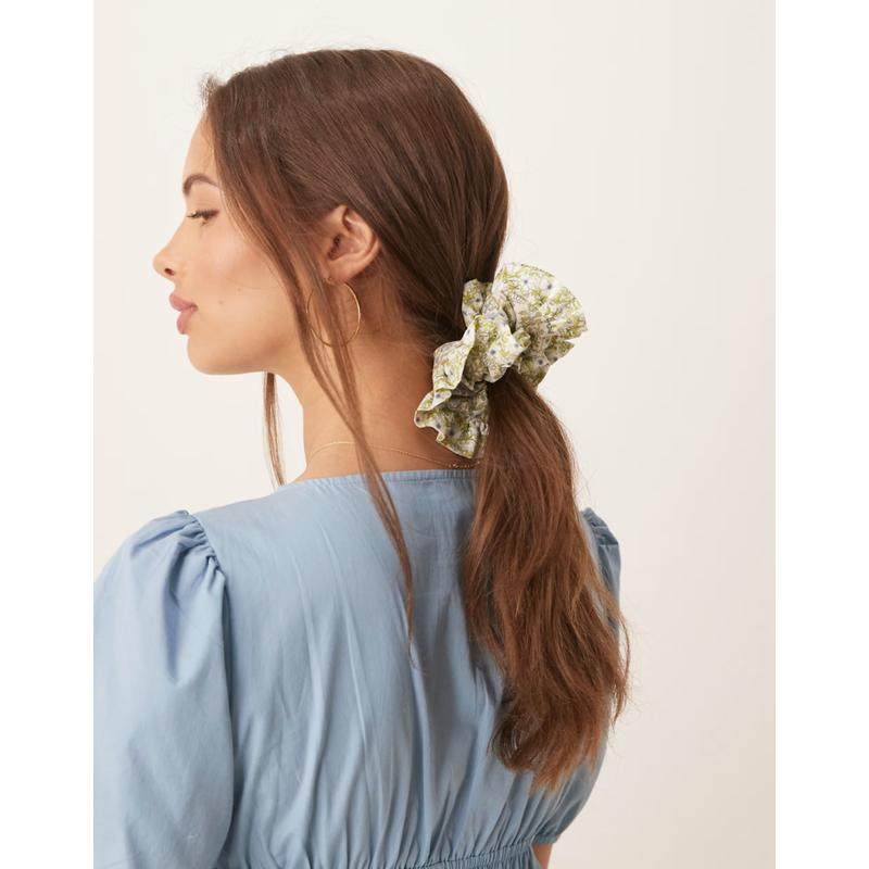 ASOS DESIGN 女士 发箍 ditsy 设计花朵印花发束(奶油色)