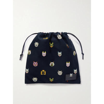 Loewe 女士 SS26 手拿包 + Louis Wain 皮革饰边印花斜纹棉布小包