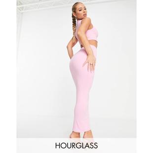 Naked Wardrobe 女士 中长裙 hourglass 粉色中长半身裙