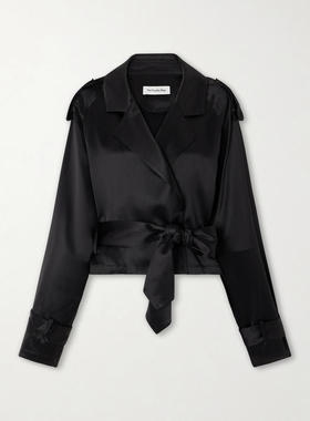 The Frankie Shop 女士 SS26 夹克 Simona 束带缎面夹克