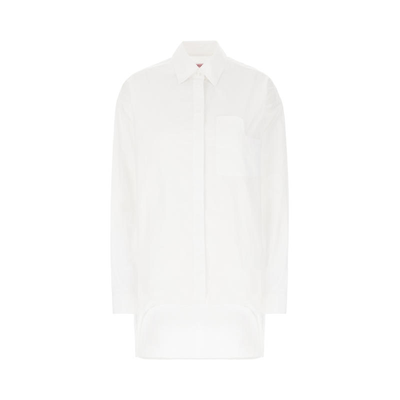 Cuantico 女士 SS24 衬衫 白色府绸宽松款衬衫