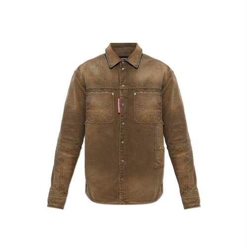 DSquared2 D二次方 男士 SS26 衬衫 Dsquared2 成衣染色工装