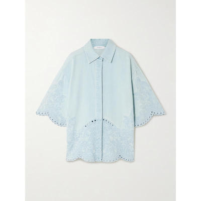 Zimmermann 兹默曼 女士 SS26 衬衫 Daylight 英格兰刺绣牛仔布