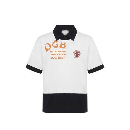 Marine Serre 男士 SS26 POLO衫 印花撞色 Polo 衫