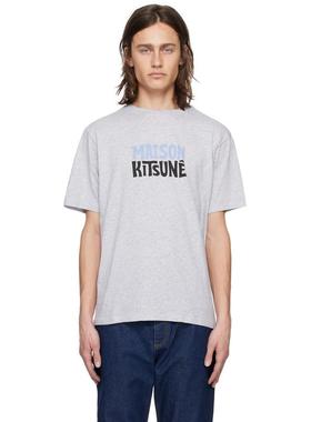 Maison Kitsuné 男士T恤 灰色 Surf Club T 恤