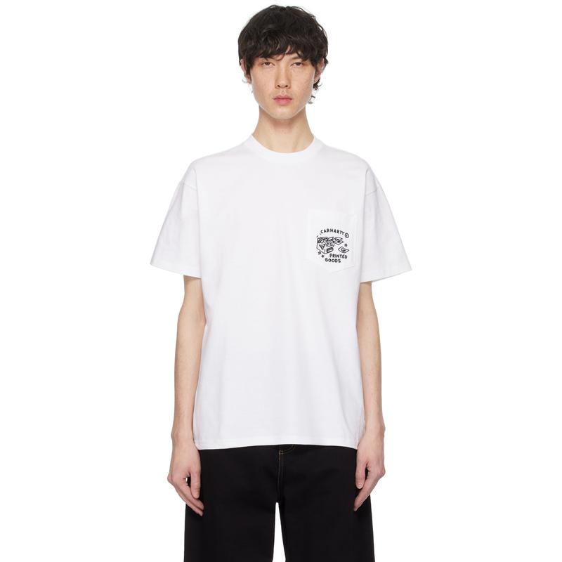 Carhartt WIP 男士 T恤 白色 Fragments Pocket T 恤