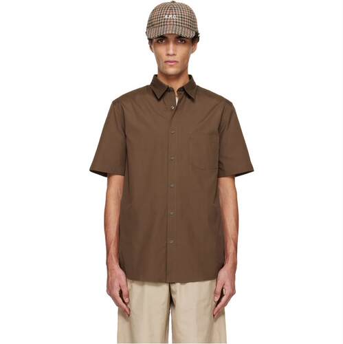 A.P.C. 男士 衬衫 棕色 Bart