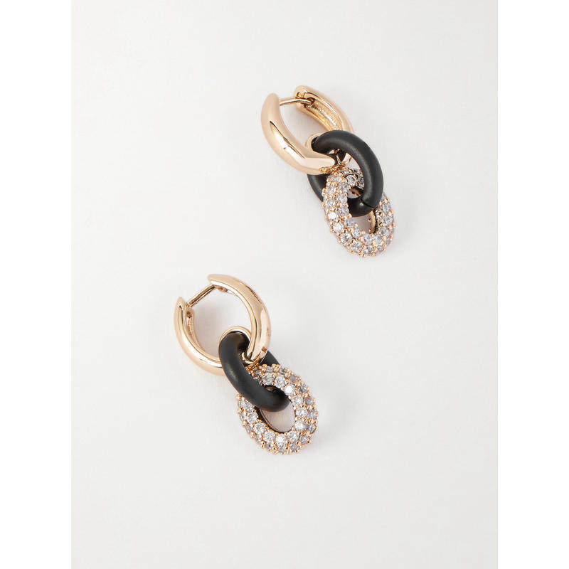 Roxanne Assoulin 女士 SS26 耳环 Midnight 镀金水晶耳环