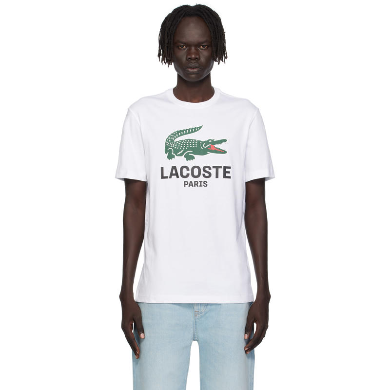 Lacoste 男士 T恤 白色 Croc Originals T 恤