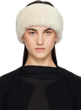 Totême 女士 发饰 灰白色 Double-Sided Shearling 头带