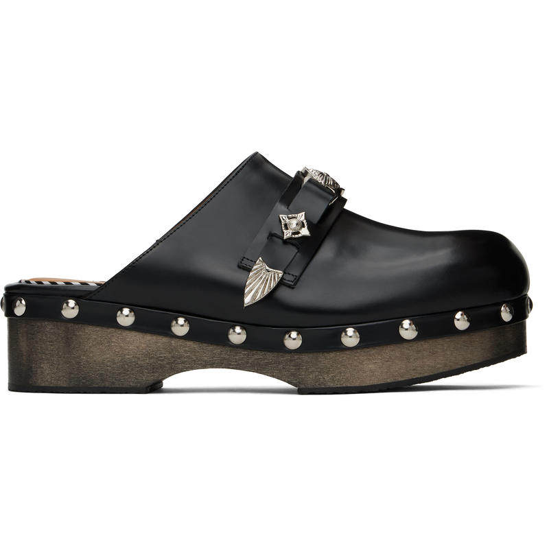 Toga 男士 穆勒鞋 黑色铆钉穆勒鞋