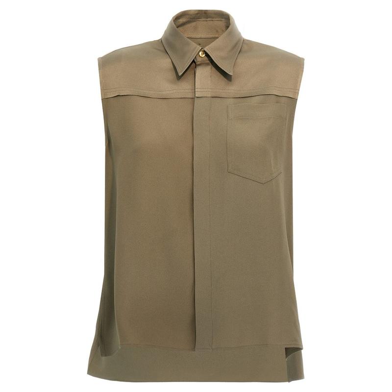 Ami Paris 女士 SS25 衬衫 翻领无袖衬衫