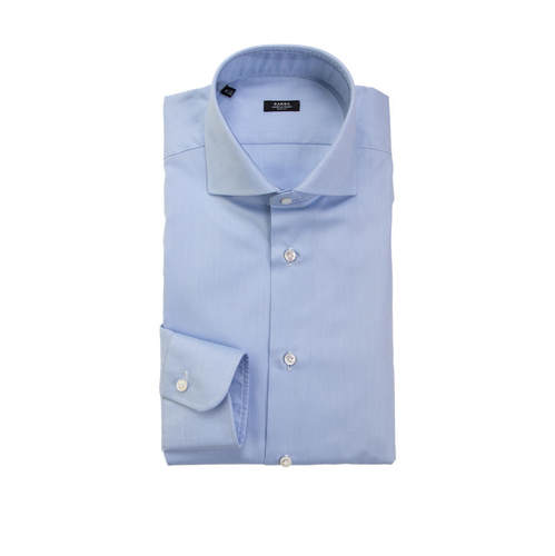 BARBA Napoli 男士 SS24 衬衫 浅蓝长袖