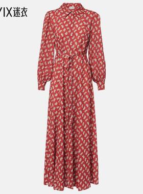 RIXO 女款Maddison 印花衬衫式连衣裙 迷衣时尚