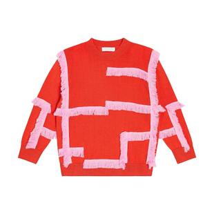 Stella Mccartney 斯特拉·麦卡特尼 女童 毛衣 流苏棉质羊毛童装