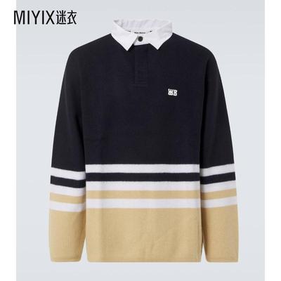 Wales Bonner 男士Cypher 条纹羊毛Polo毛衣 迷衣时尚