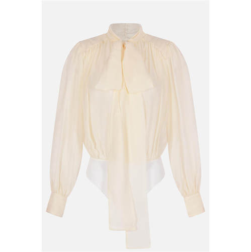 Elisabetta Franchi 女士 连体衣 Bodysuit 真丝乔其纱布织腰带