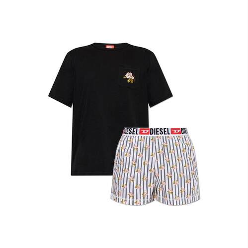 Diesel 迪赛 男士 FW26 内衣 柴油套件 Jack D Core 印花睡衣