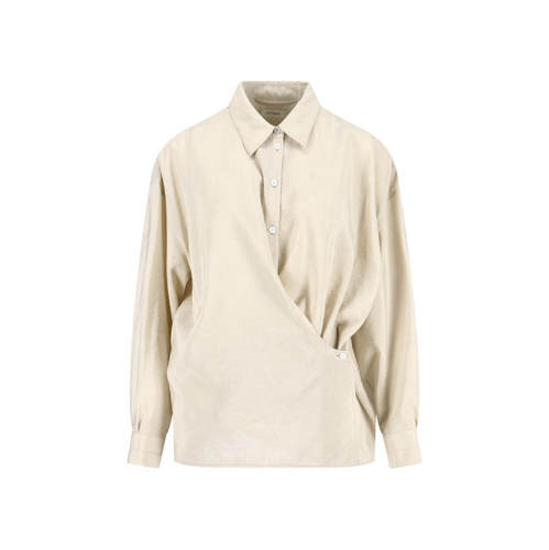 Lemaire 勒梅尔 女士 SS26 衬衫 驼色 Straight Collar Twisted