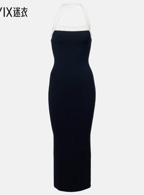 Veronica Beard 女款Christa 挂脖中长连衣裙 迷衣时尚