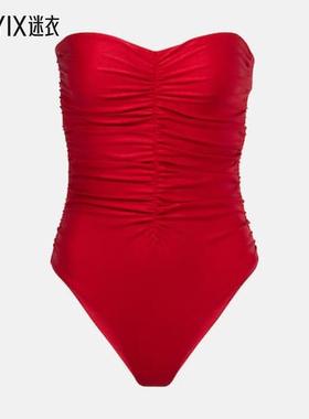 Jade Swim 女款Yara 褶皱泳衣 迷衣时尚