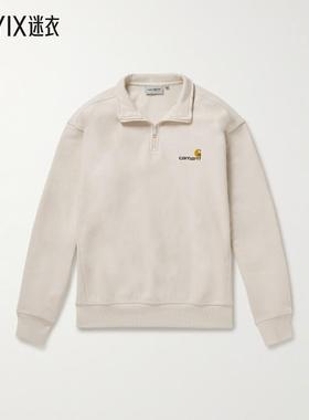Carhartt WIP卡哈特 男款American Script 混纺棉针织半拉链运动