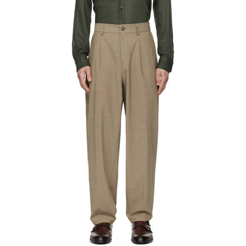 Boss 博斯 男士 SS26 长裤 驼色 Washable Tapered-Fit