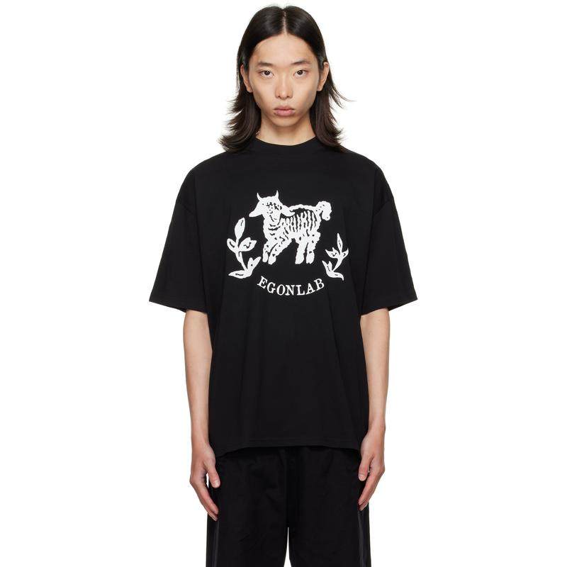 EGONLAB 男士 T恤 黑色 Moutono T 恤