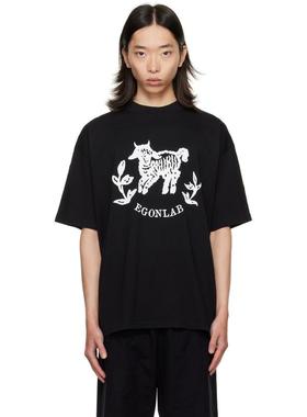EGONLAB 男士 T恤 黑色 Moutono T 恤