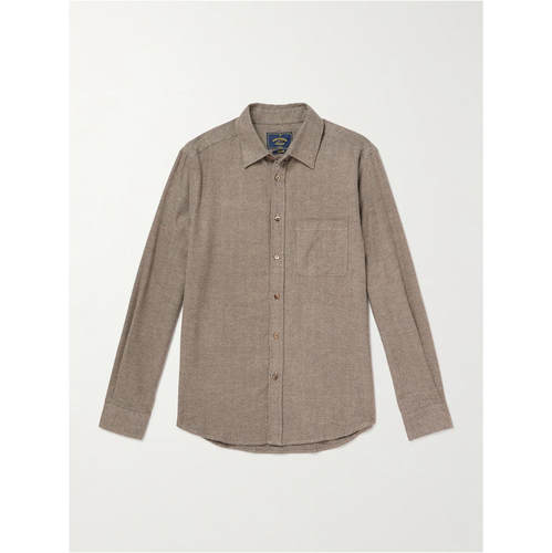 PORTUGUESE FLANNEL 男士 SS26 衬衫 Espiga 人字纹棉质