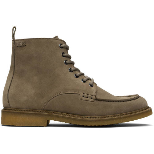 Boss 博斯 男士 短靴 灰褐色 Suede Crepe-Outsole Half 踝靴