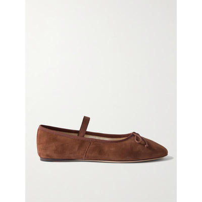 Loeffler Randall 女士 芭蕾鞋 Leonie 蝴蝶结饰绒面革芭蕾舞鞋