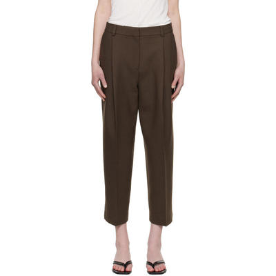 Totême 女士 长裤 棕色 Pleated Straight