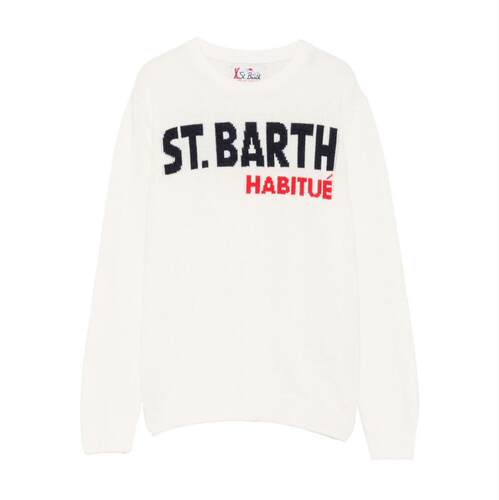 MC2 Saint Barth 男童 FW25 毛衣 奶油色毛线衫童装