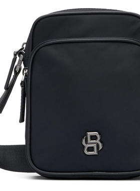 Boss 博斯 男士 斜挎包 黑色 Double B Monogram Reporter