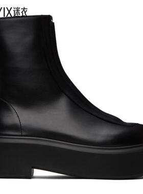 The Row  女 黑色 Zipped I 踝靴 迷衣时尚