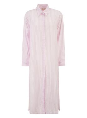 MC2 Saint Barth 女士 SS26 衬衫 ‘Shirtdress’ 长款条纹棉府绸