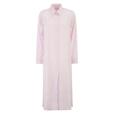 MC2 Saint Barth 女士 SS26 衬衫 ‘Shirtdress’ 长款条纹棉府绸