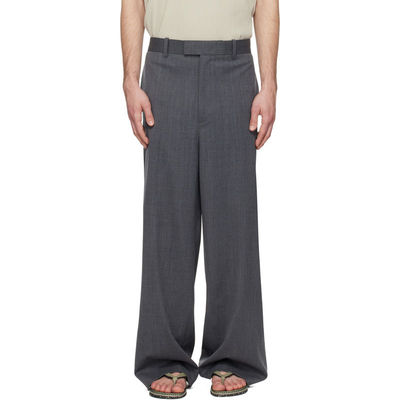 Solid Homme 男士 长裤 灰色 Semi-Wide Back Banding
