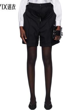 Noir Kei Ninomiya 女款黑色短裤 迷衣时尚