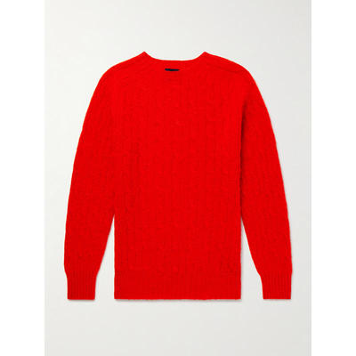 Drake's 男士 SS26 毛衣 Shetland 粗线针织羊毛毛衣