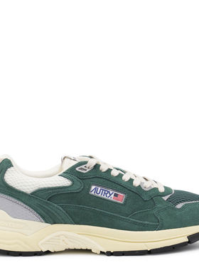 Autry 男士 秋冬新品 运动鞋 HYPERWAY 绿色皮质运动鞋