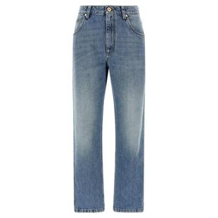 牛仔长裤 Brunello SS26 女士 標誌貼片直筒牛仔褲 Cucinelli