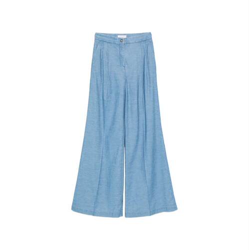 Via Masini 80 女士 SS26 长裤 棉质喇叭裤子