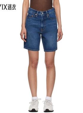 Levi's 李维斯 女士 蓝色 Ribcage Bermuda 牛仔短裤 迷衣时尚