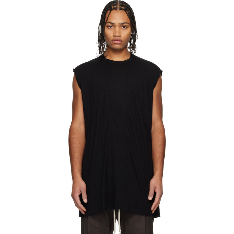 Rick Owens 男士 T恤 黑色 Concordians Splintered Tarp T 恤
