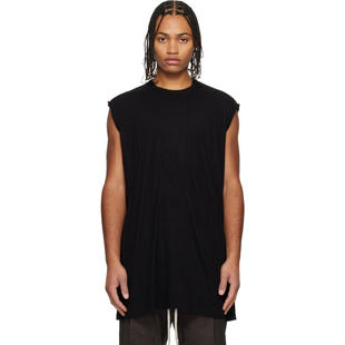 Rick Owens 男士 T恤 黑色 Concordians Splintered Tarp T 恤