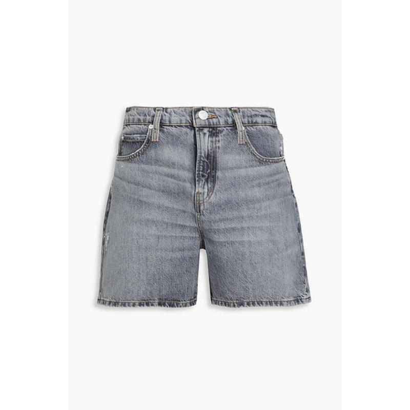 FRAME 女士 牛仔短裤 舒适褪色设计牛仔短裤